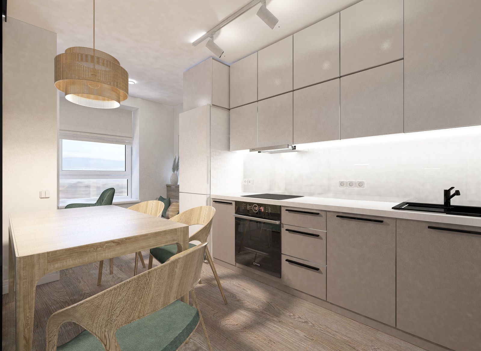 дизайн квартиры 42 кв.м ЖК Булгаковский парк