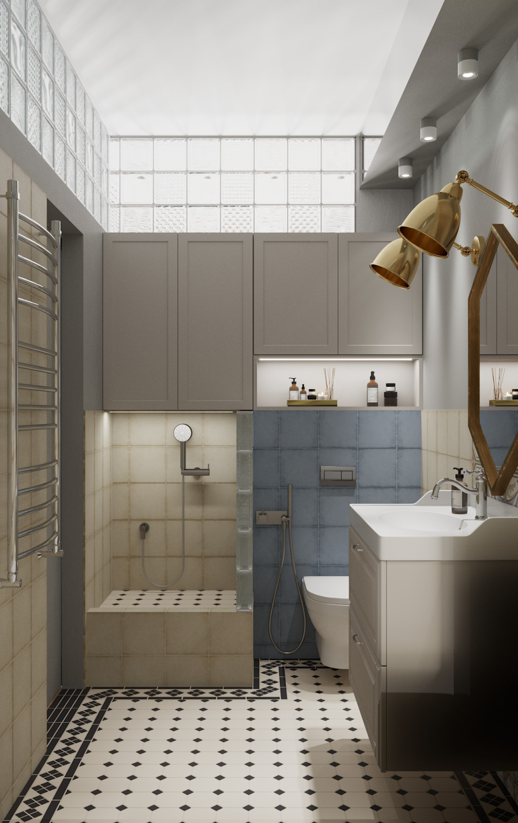 Квартира в сталинке (Ванная комната)