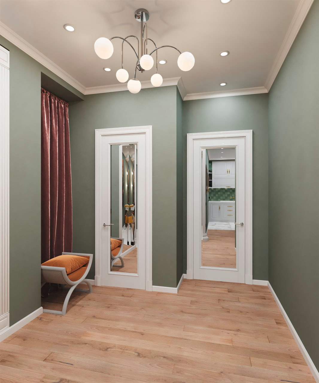 Мягкий интерьер  с деталями.