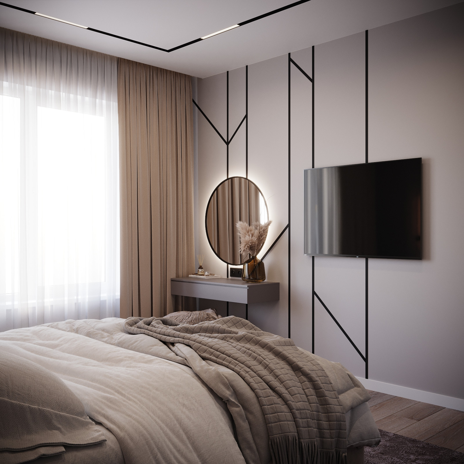 Интерьер трехкомнатной квартиры в стиле Неоклассика