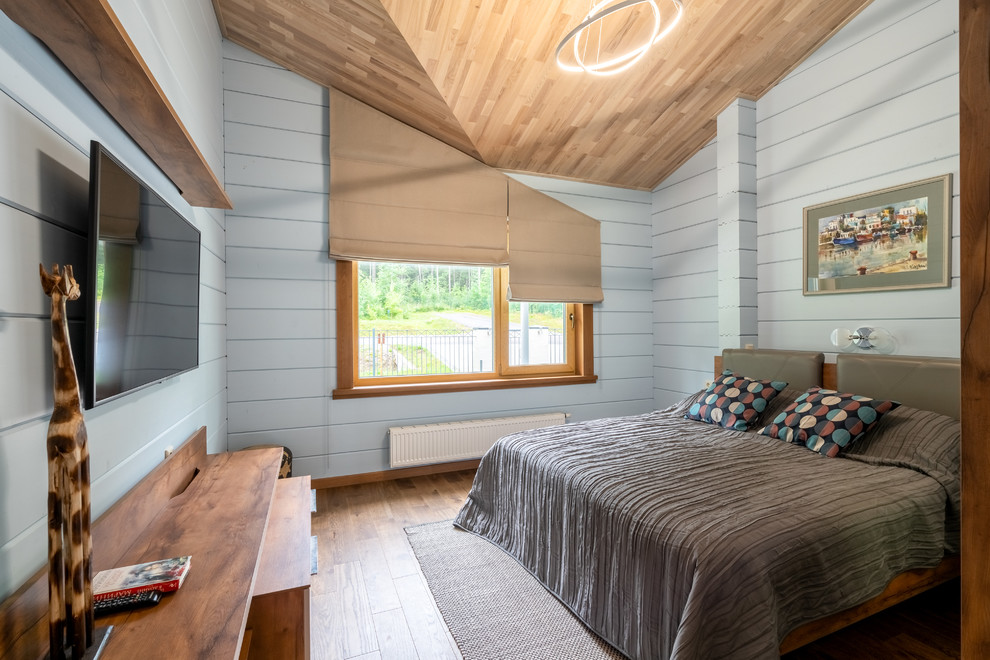 Деревянный дом с современном стиле