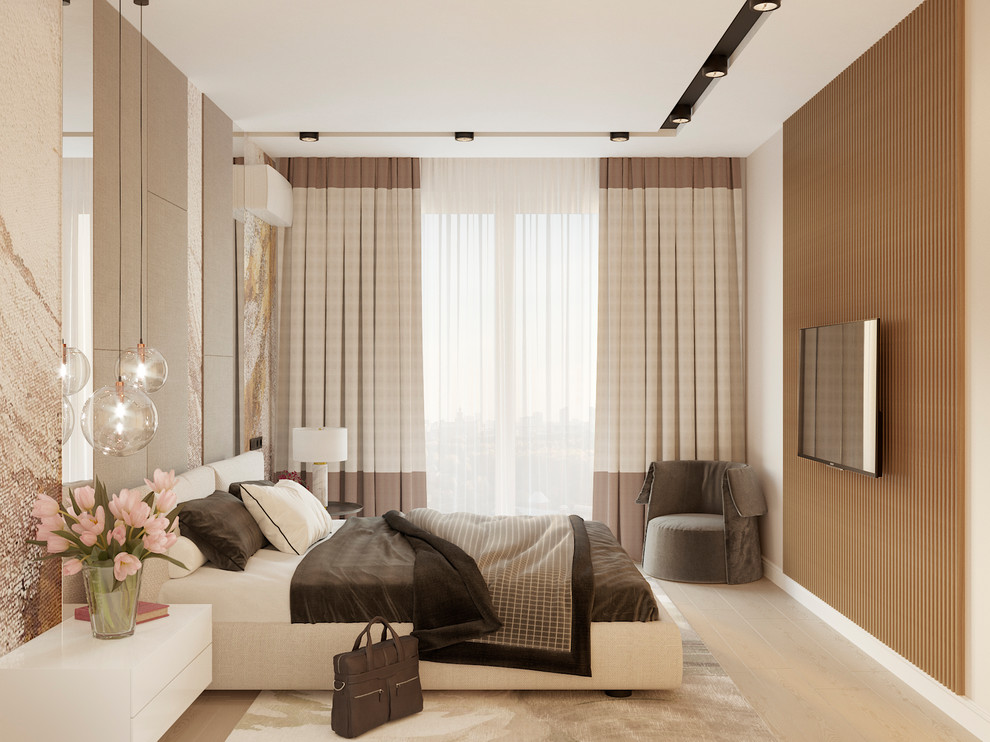 Уютная современная спальня