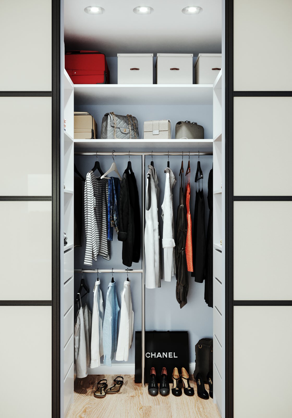 Проект интерьера двухкомнатной квартиры в стиле сканди