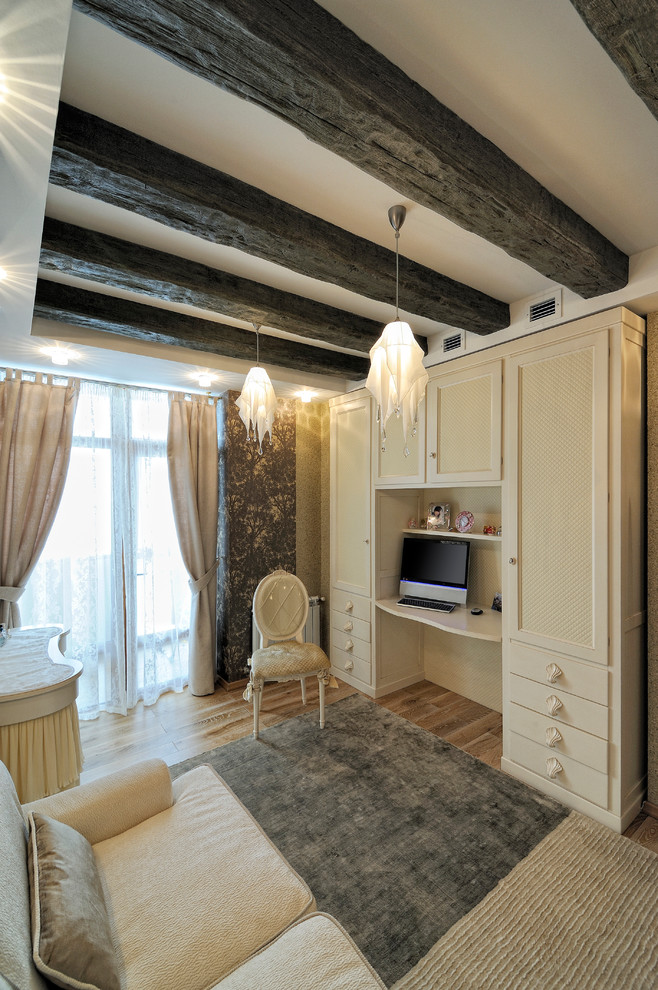 спальня для девушки в эко стиле