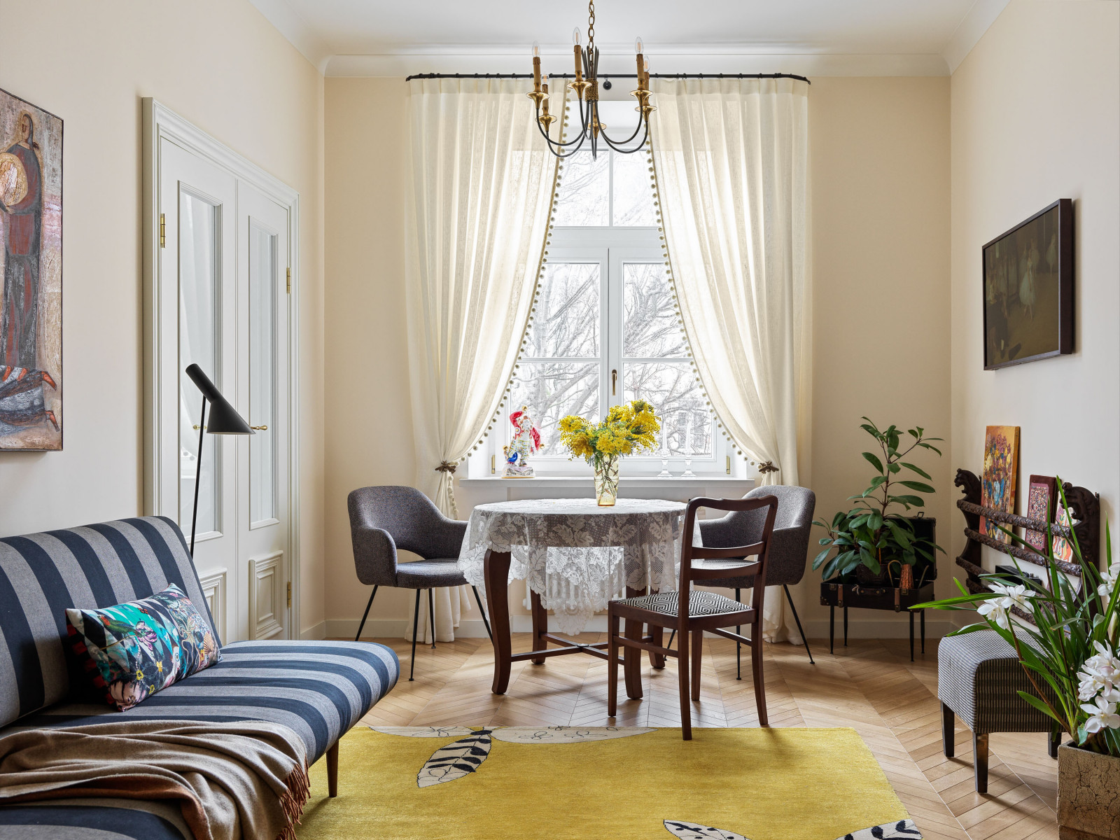 Houzz тур: 58 кв. м — квартира с элементами сталинского ампира