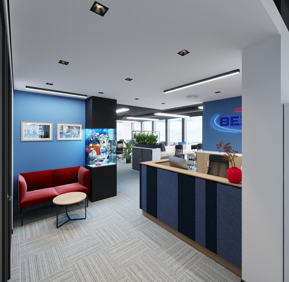 Интерьер офиса компании "ВЕЗА" в бизнес-центре Neboplaza в г. Екатеринбурге