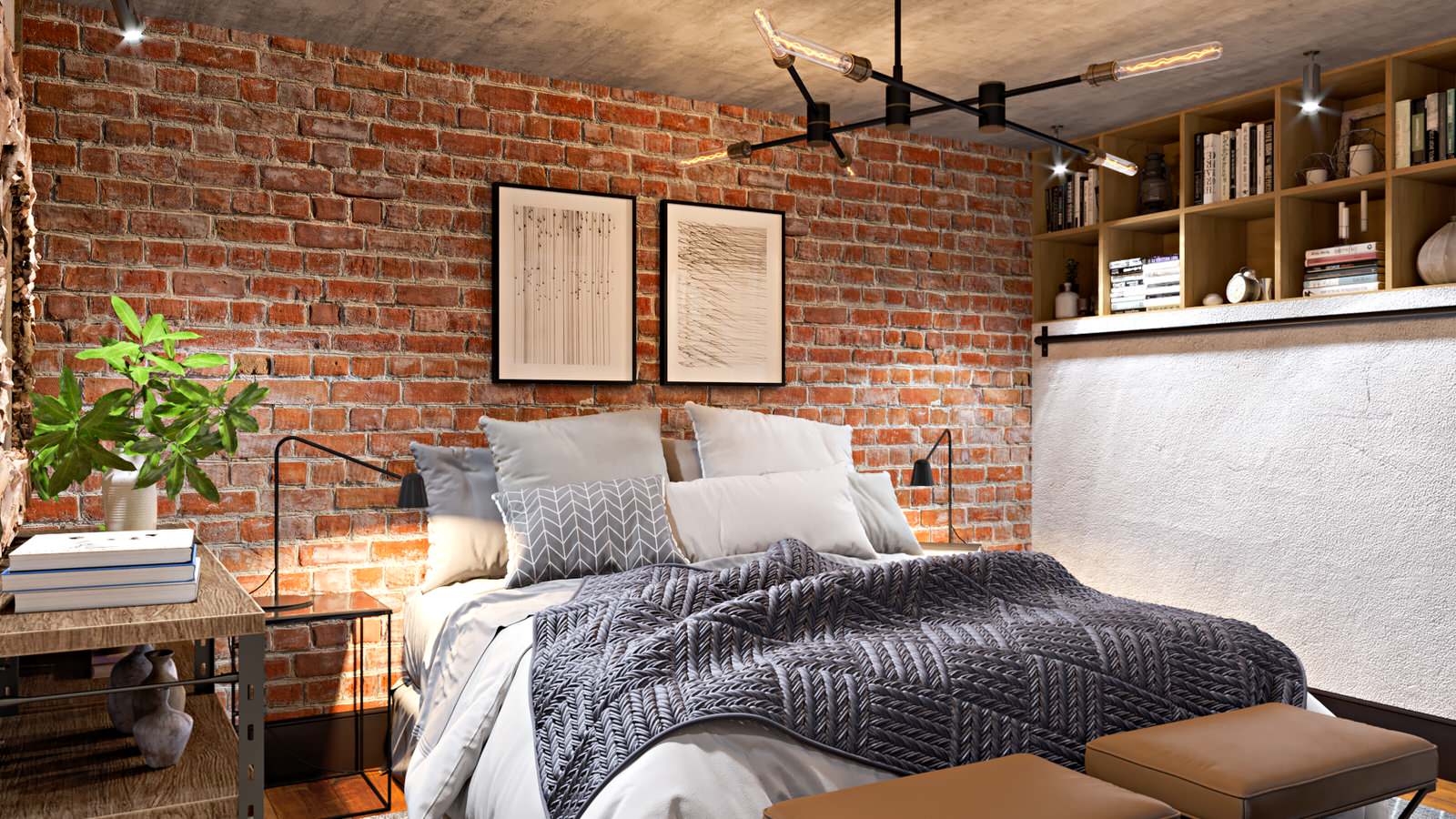 Спальня, антресольный этаж