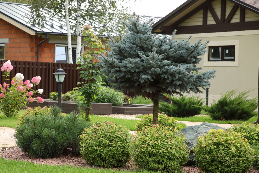 КП Никольское Лесное. Ландшафт, Автоматический полив. Беседка.