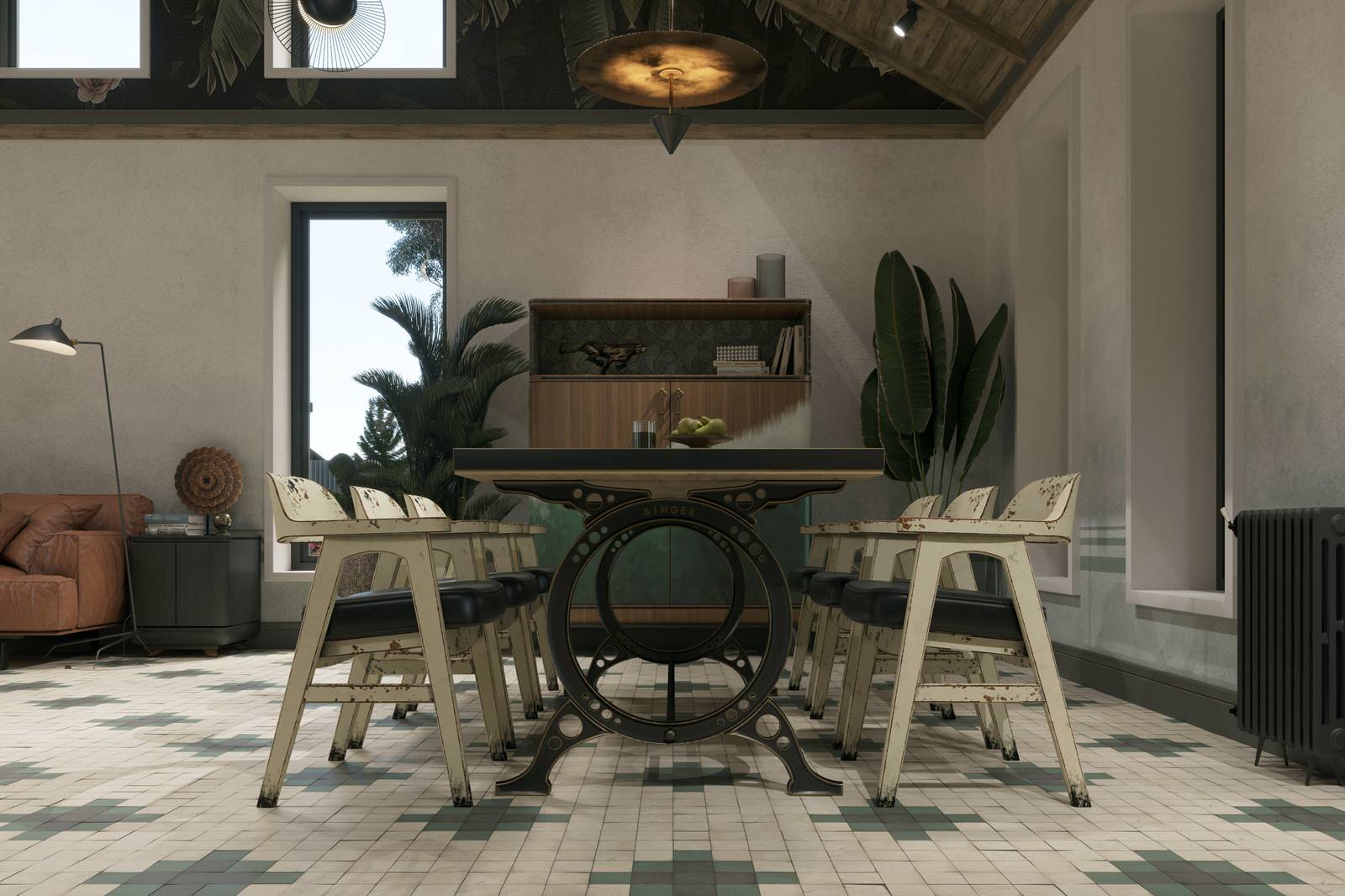 Загородный дом в Царевщине, интерьер в стиле лофт