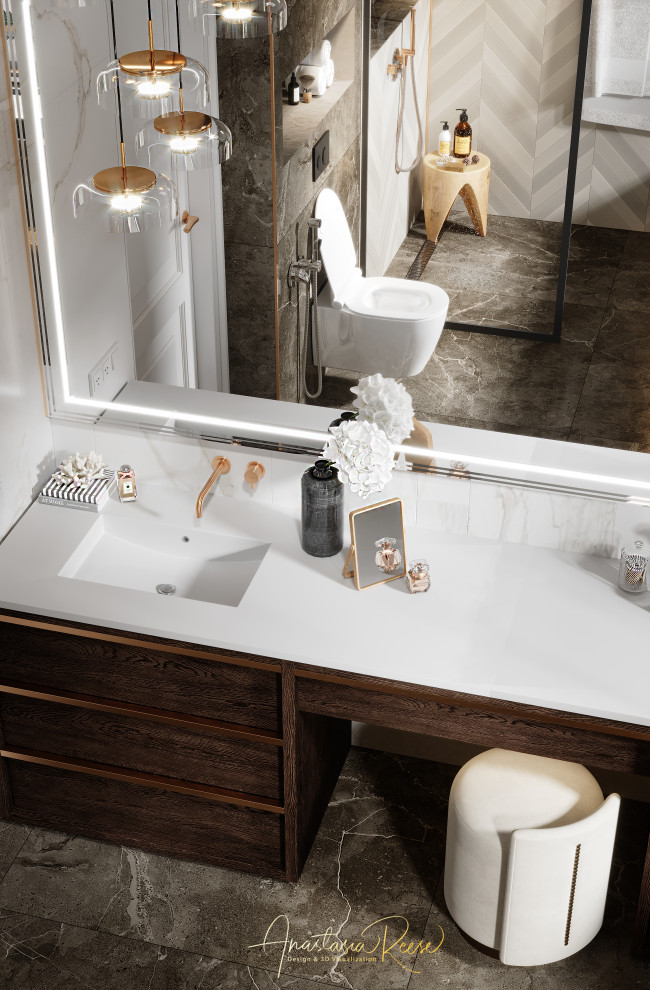 Дизайн проект ванной комнаты "Готовы к выходу из карантина"