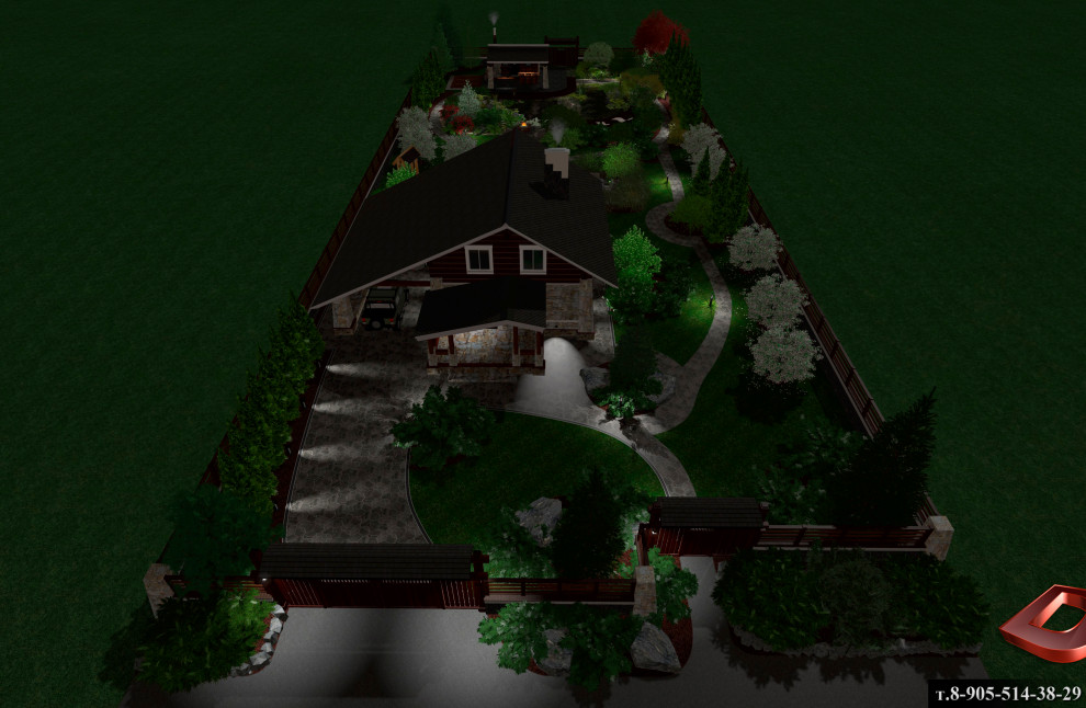 Проект ландшафтного дизайна участка 20 соток,