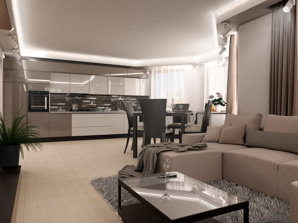 Дизайн интерьера Кухня-гостинная