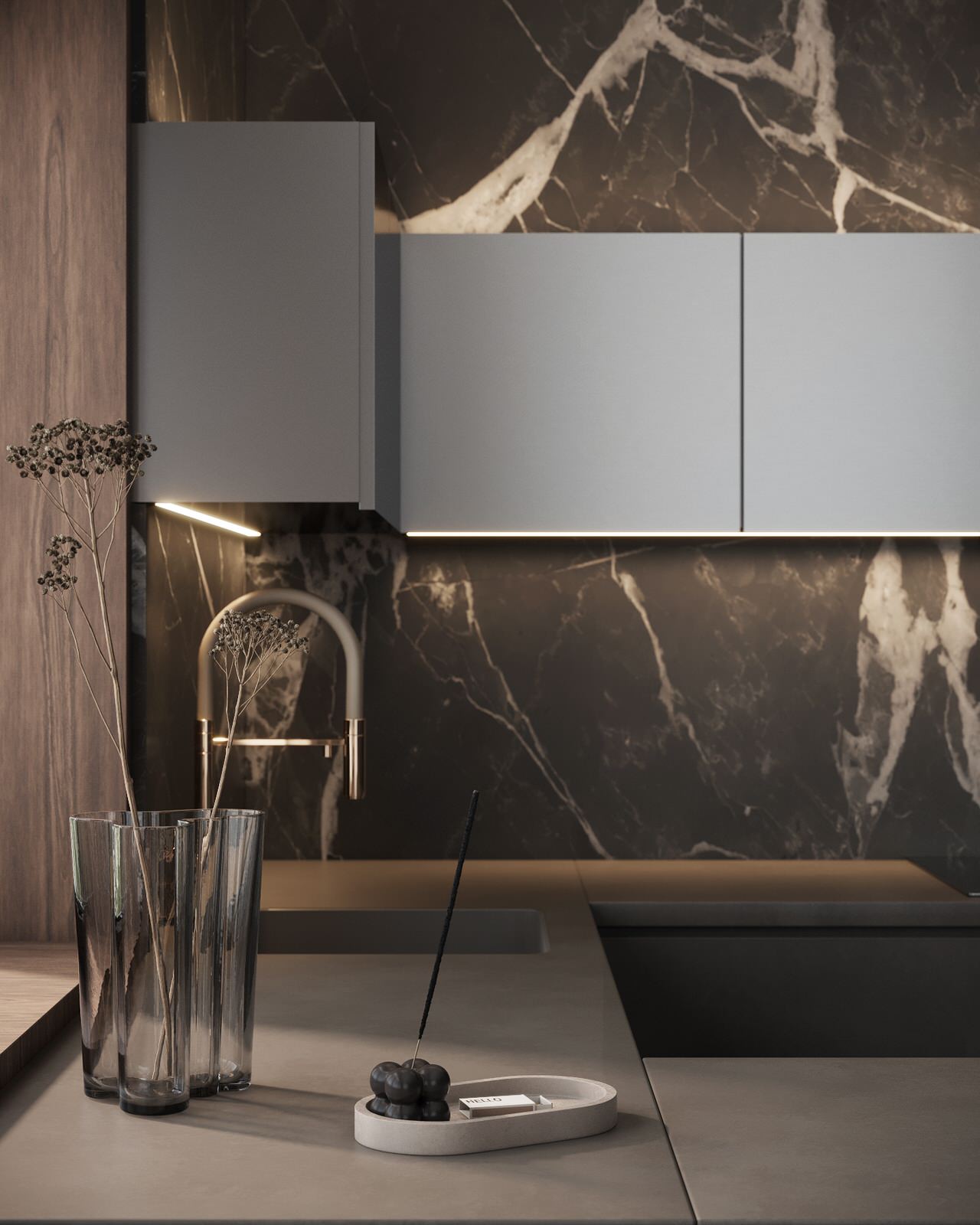 Монохромная квартира с террасой.