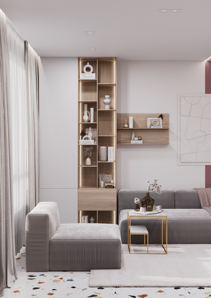 Дизайн-проект яркой квартиры 65 кв.м в современном стиле