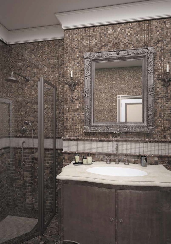 Мозаика из натурального камня в интерьере