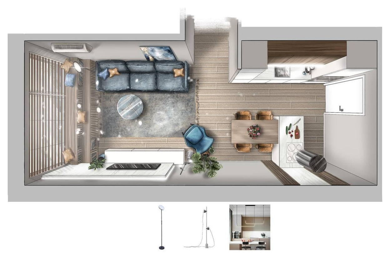 Кухня-гостиная