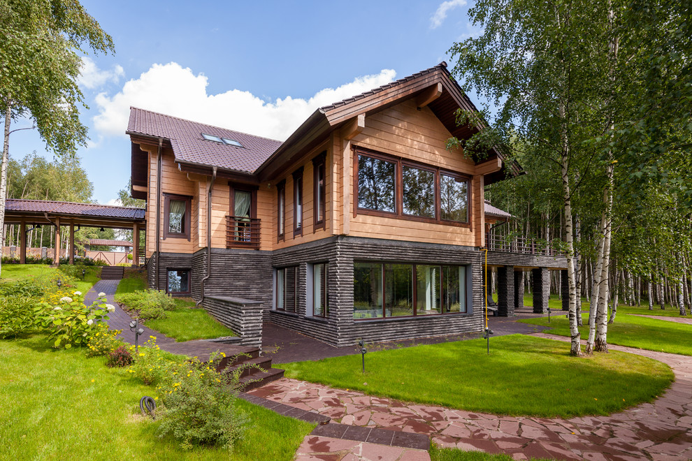 Искусственный камень в экстерьере