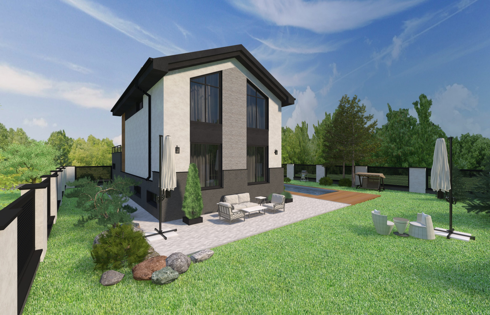 Обложка проекта: Дом для узкого участка