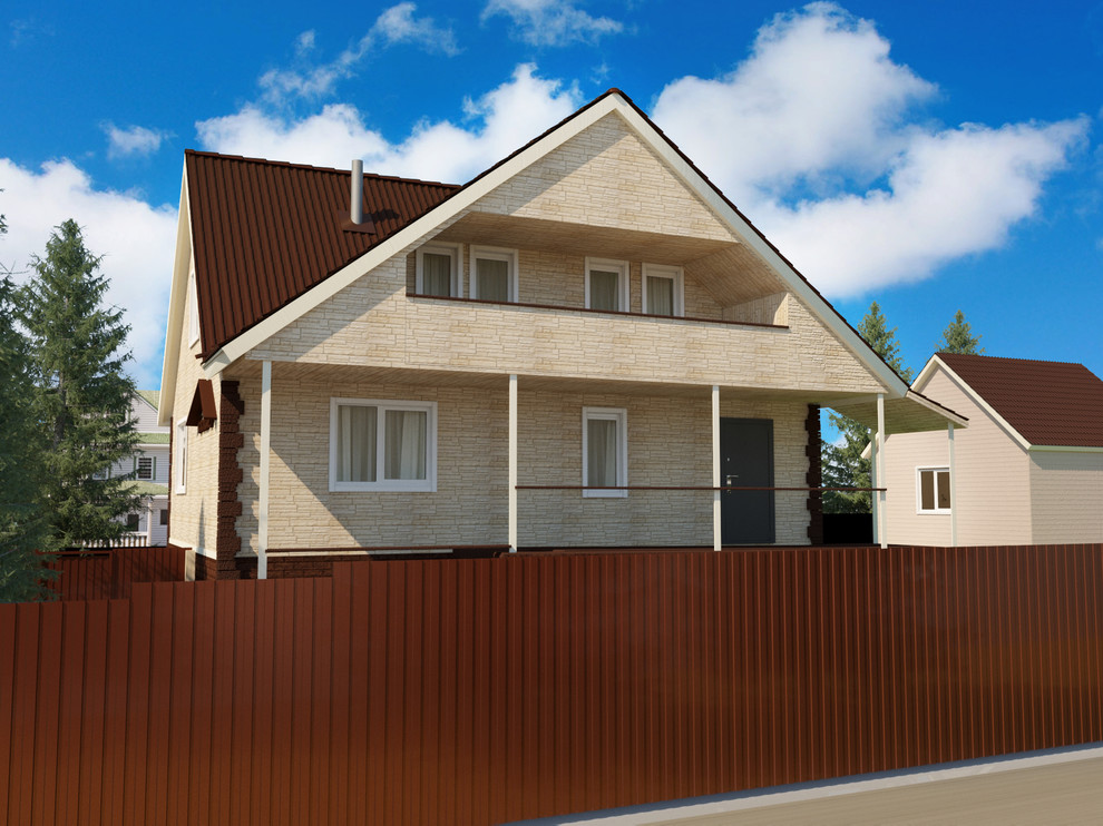 Обложка проекта: Дизайн фасада малоэтажного дома