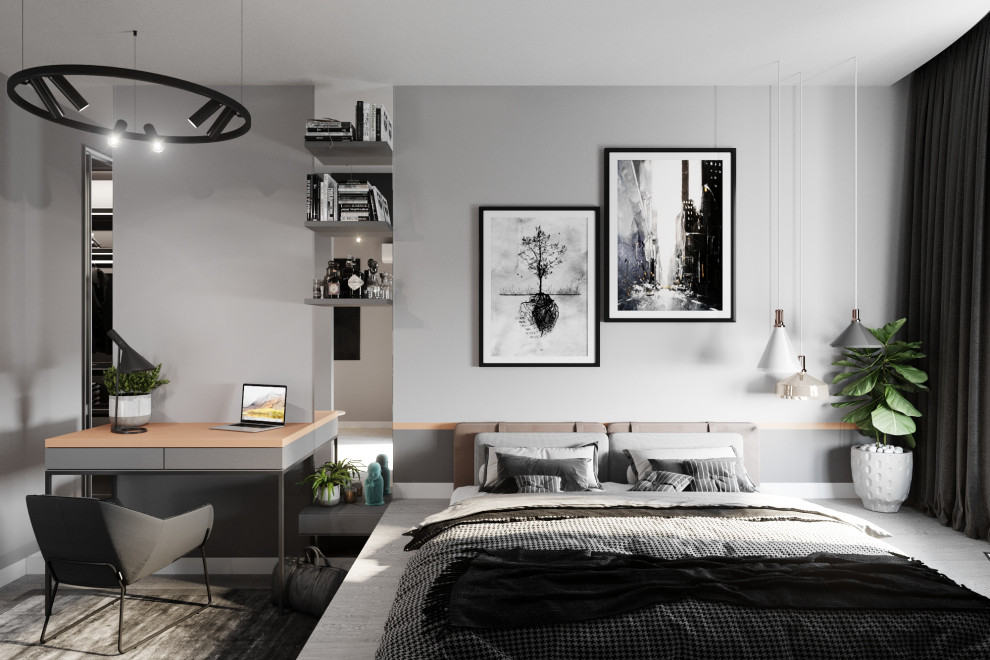 Квартира для холостяка с одной спальней и кухней-гостиной