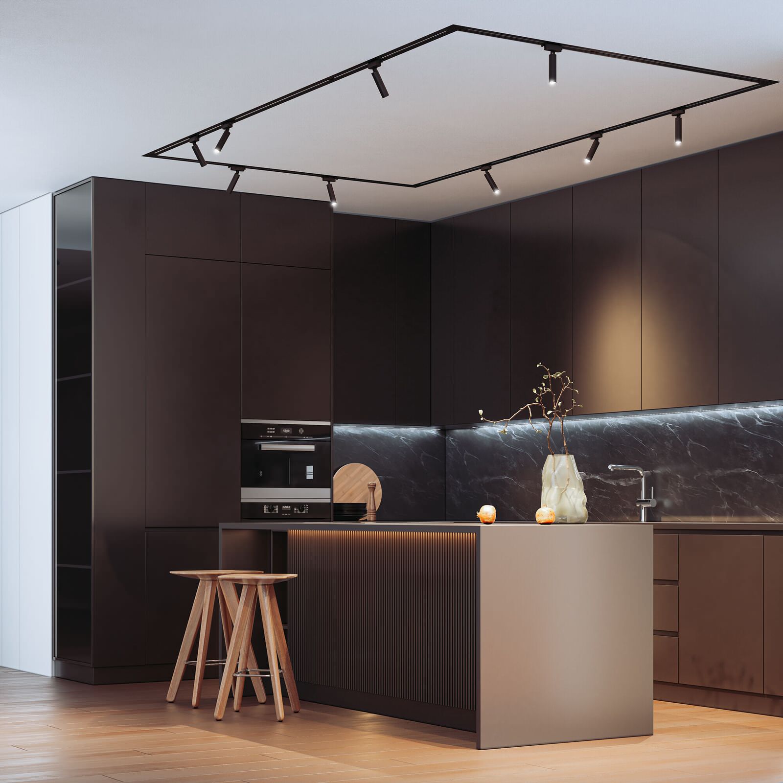 Basic System Трековый светильник 6W 4000K Pika черный