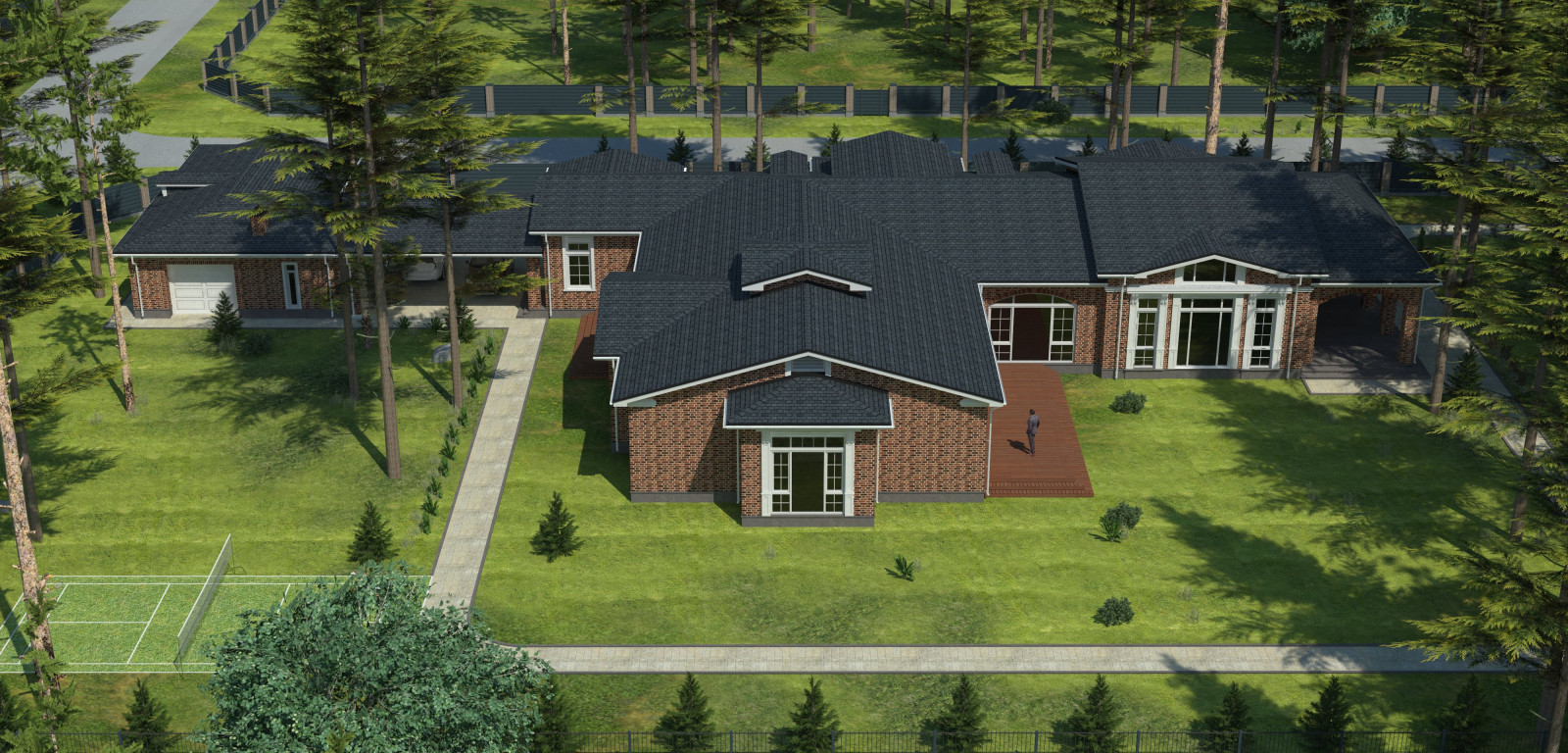 Обложка проекта: Компания BrickMaster производит строительство загородного дома площадью 580 кв.м