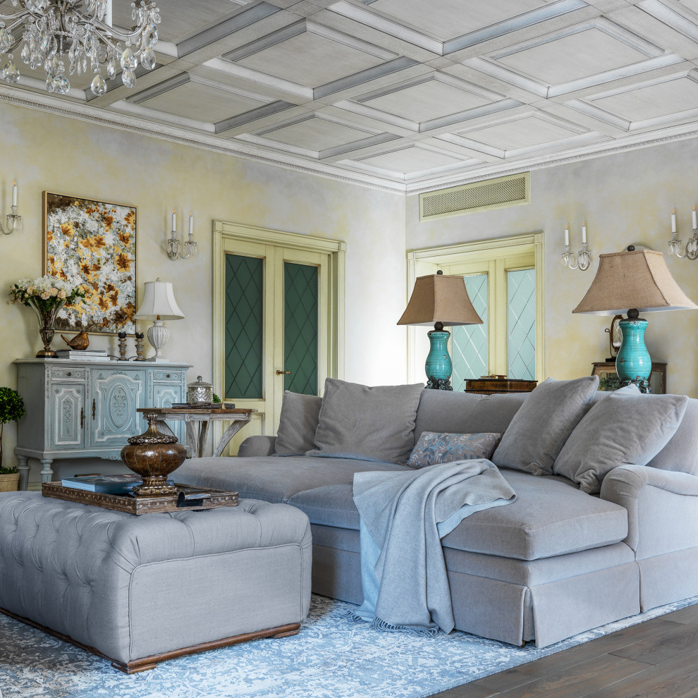 Дизайн гостиной в загородном доме