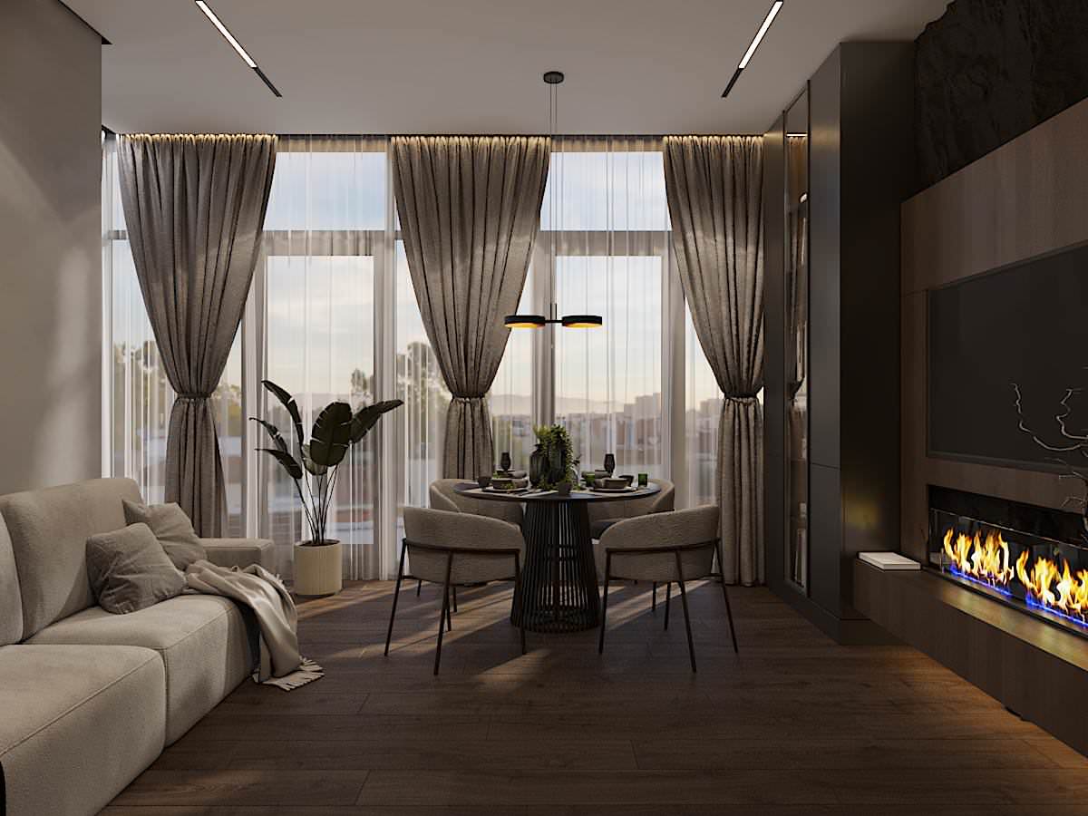 Гостиная-кухня