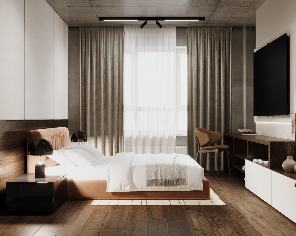 Интерьер спальни в смешанном стиле