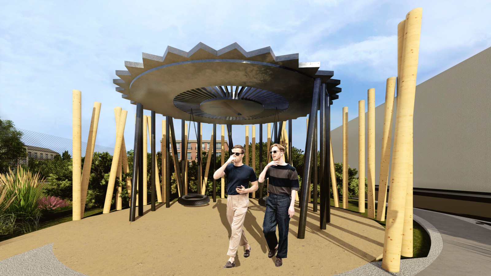 Благоустройство территории завода в Муроме