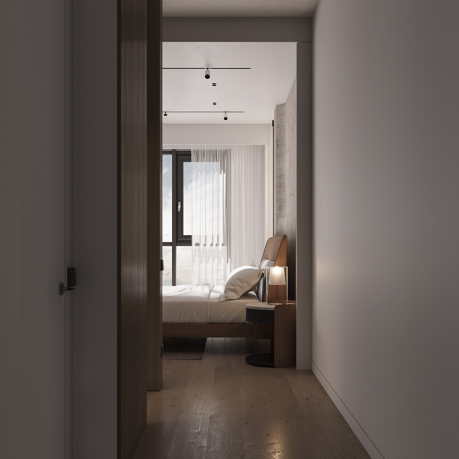 Orange Hues Bedroom Design