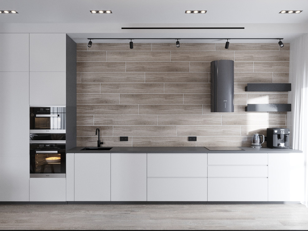 Трёхкомнатная квартира в монохромных тонах