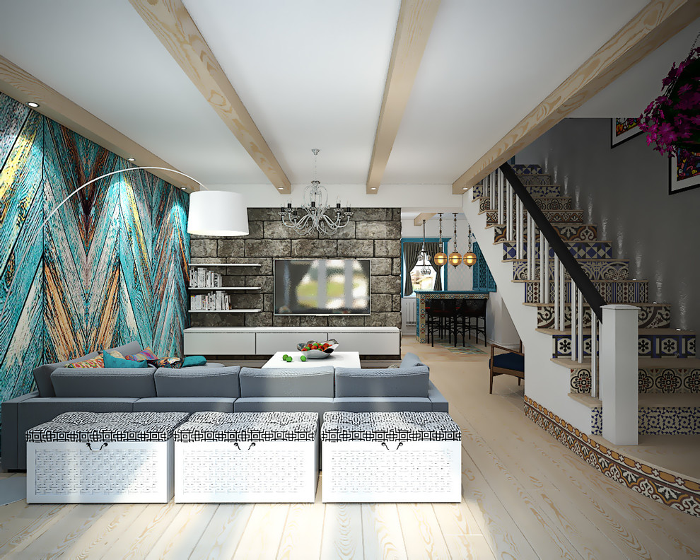 Таунхаус. Общая площадь 120 м2. Стиль Фьюжн.