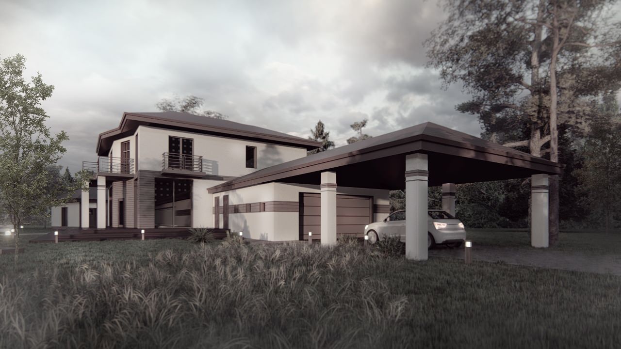 Проект современного жилого дома в г. Лаишево