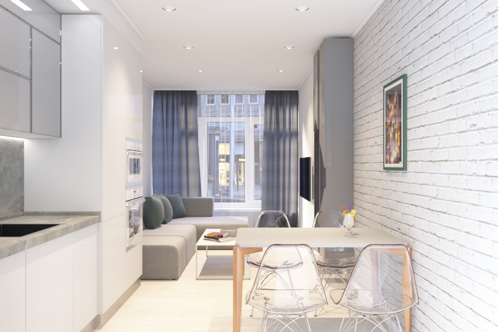 Дизайн интерьера однокомнатной квартиры для сдачи в аренду. Краснодар