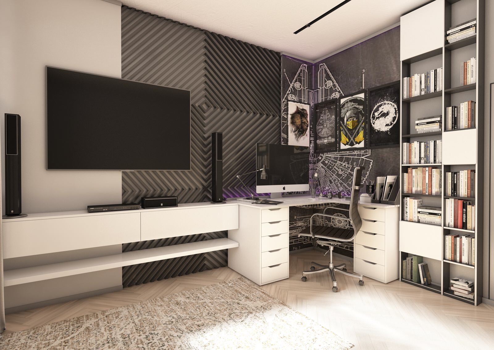 Дизайн-проект квартиры для программиста, жк Ривер Скай