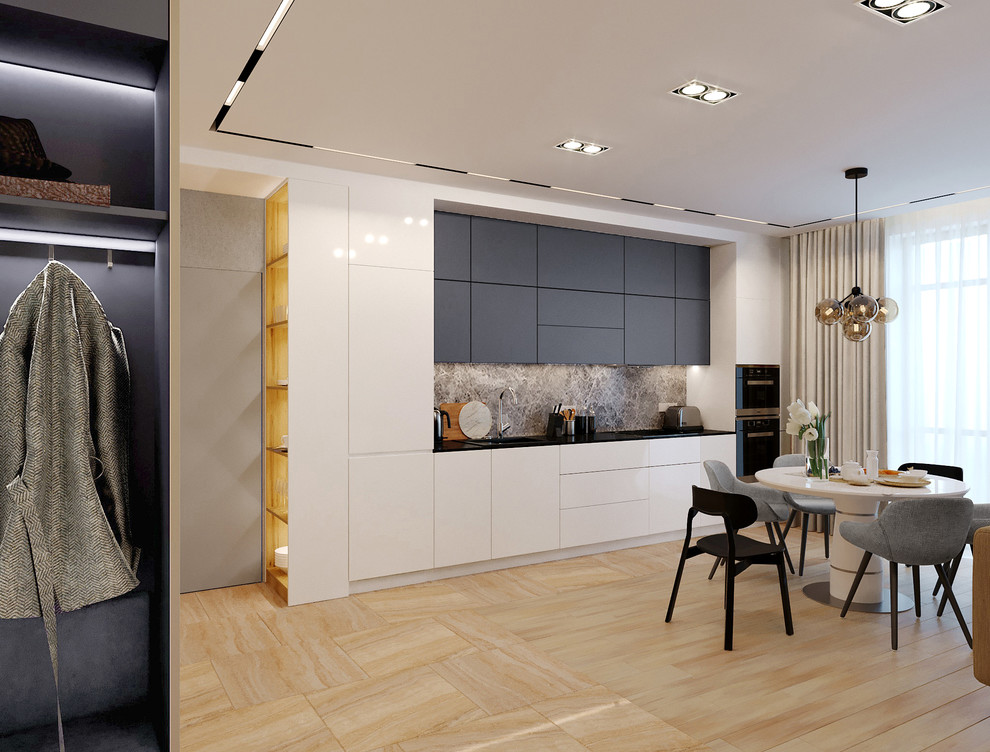 Обложка проекта: Планировка квартиры и дизайн общей комнаты