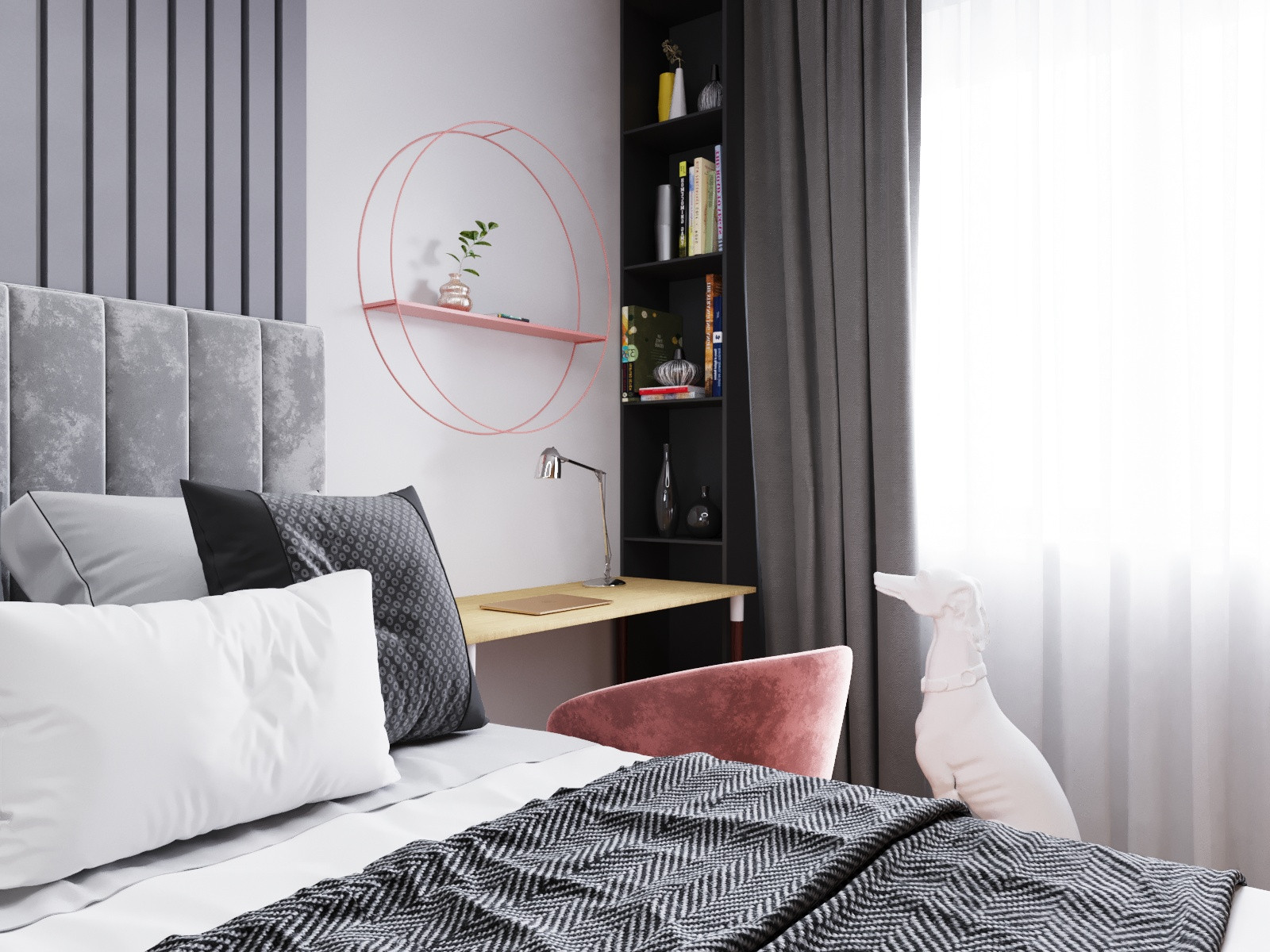 Дизайн спальни в ЖК "Северная Мыза"