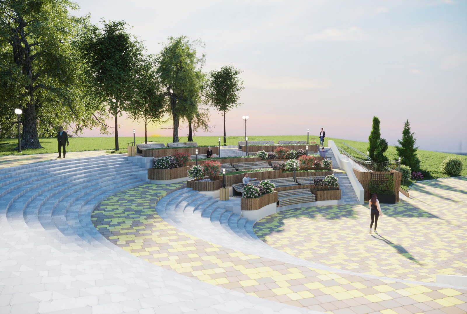 Спуск к р. Цна из Парка культуры и отдыха в г. Тамбов