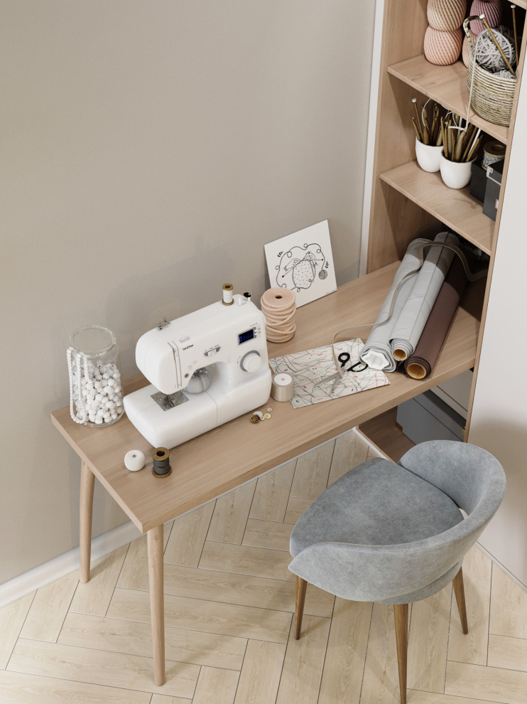 Дизайн-проект квартиры, площадью 59,25 м2, мкр Северный, жк Риф