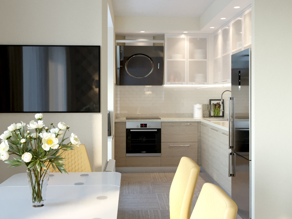 Подмосковная квартира наполненная солнечным, почти южным теплом