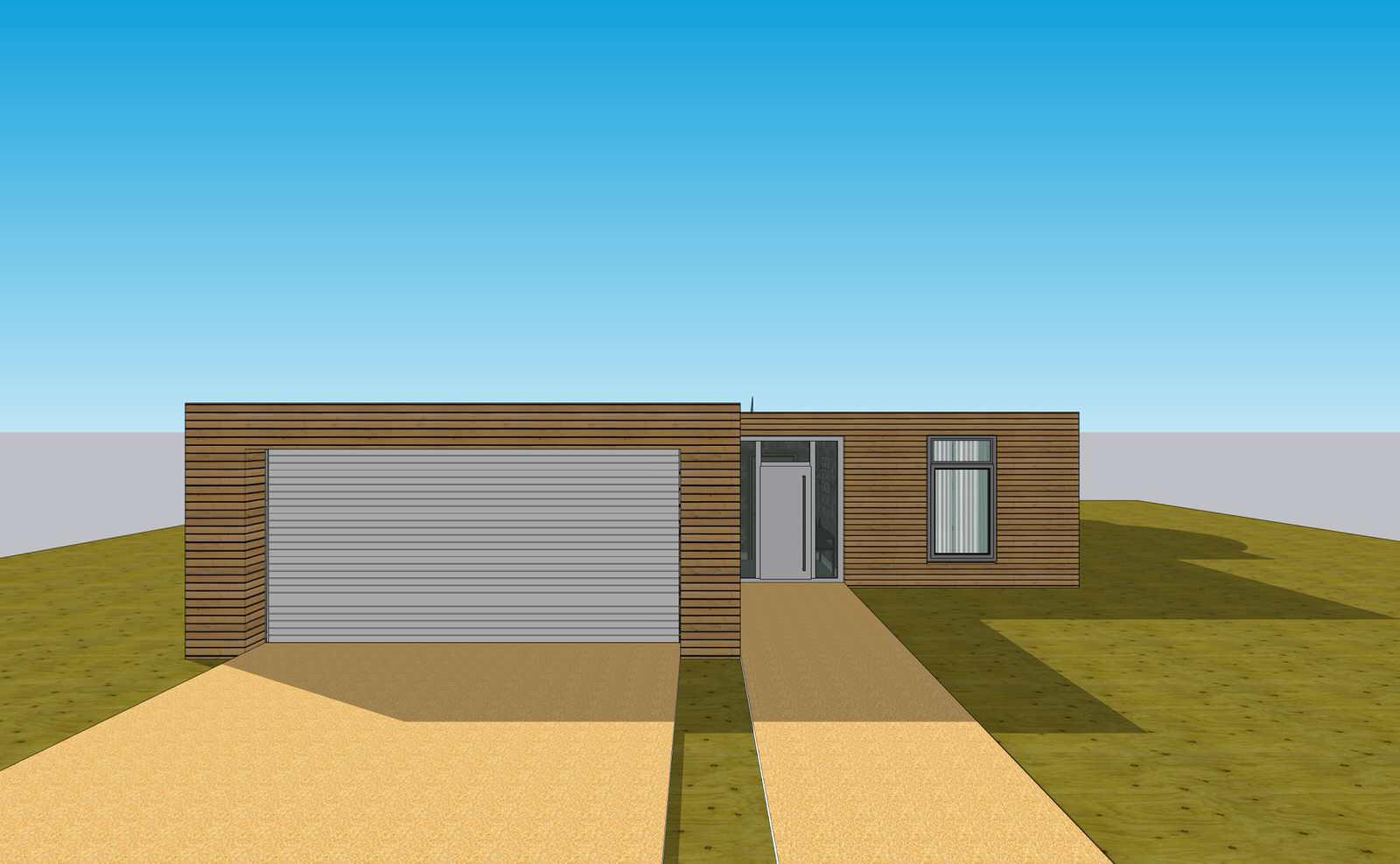 3D визуализация первого этажа дома