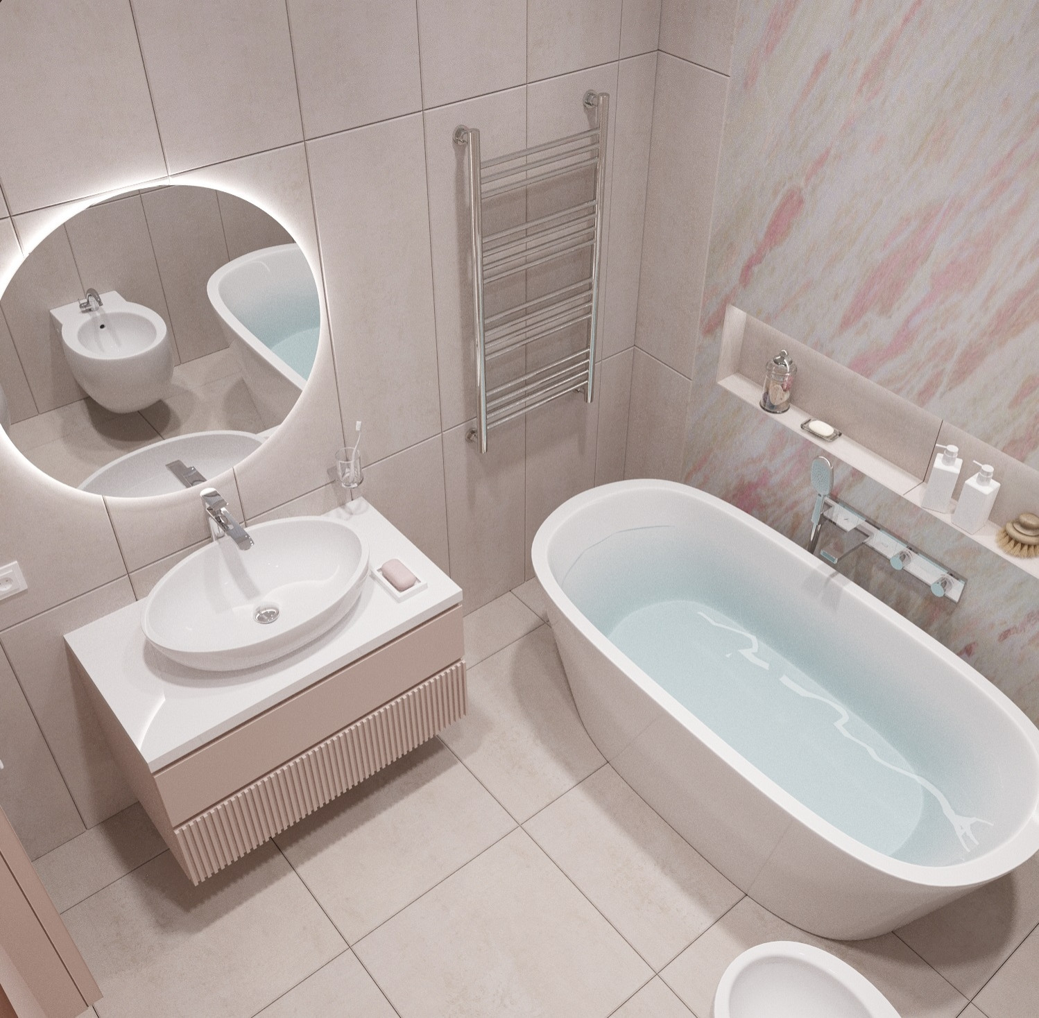 Интерьер двухэтажного загородного дома