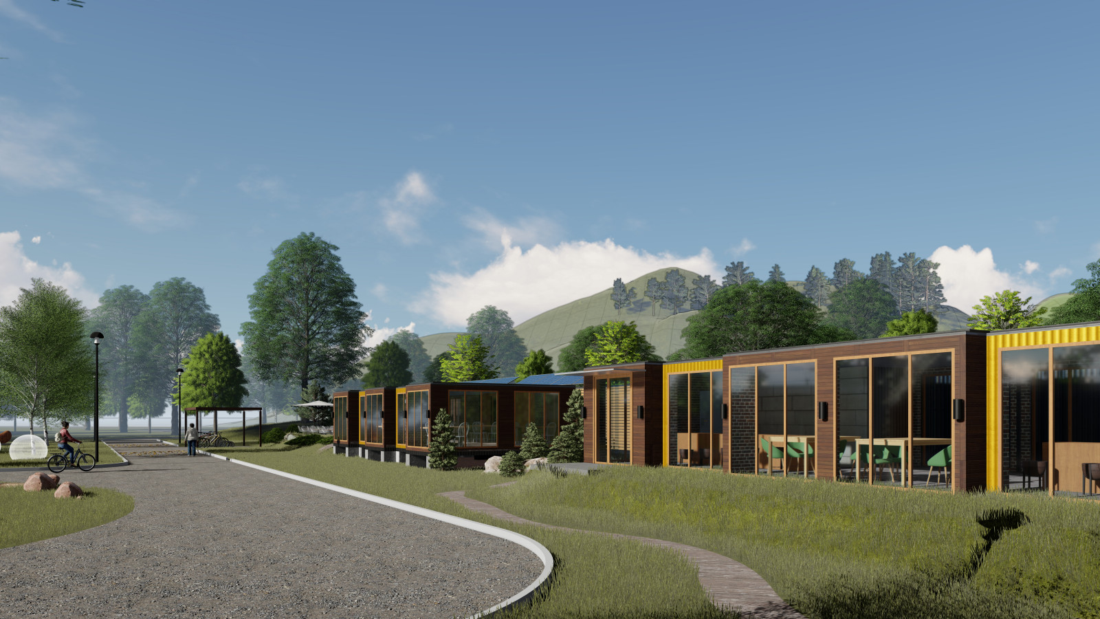 База отдыха из морских контейнеров на мысе Лазарева