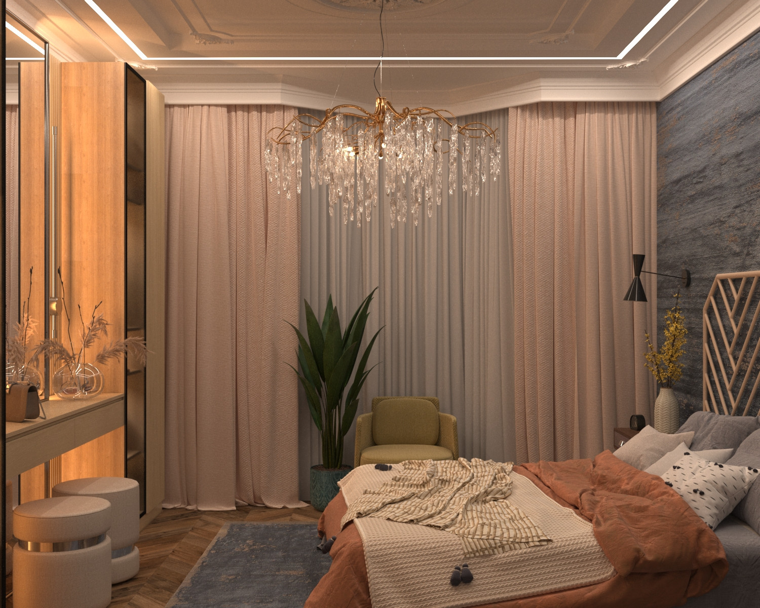 Спальня ЖК Суббота "Пальмовая ветвь"