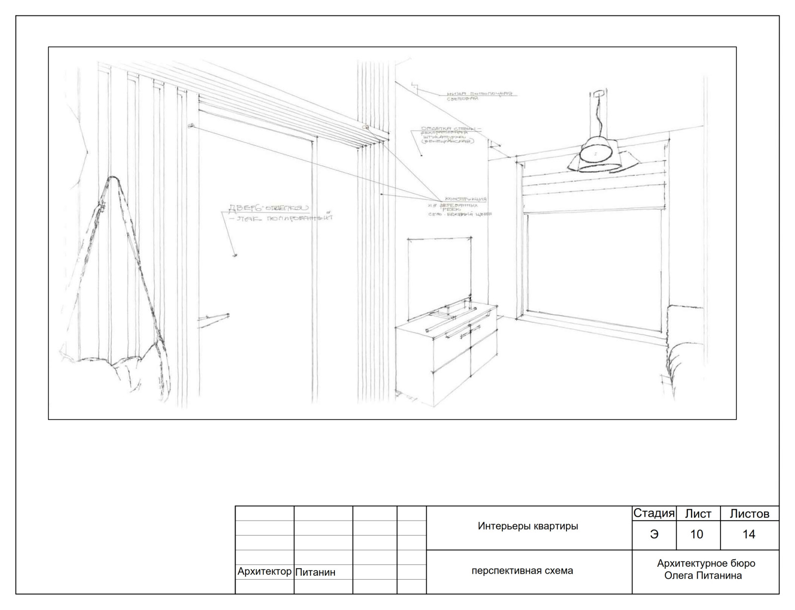 Эскизный проект квартиры в Москве