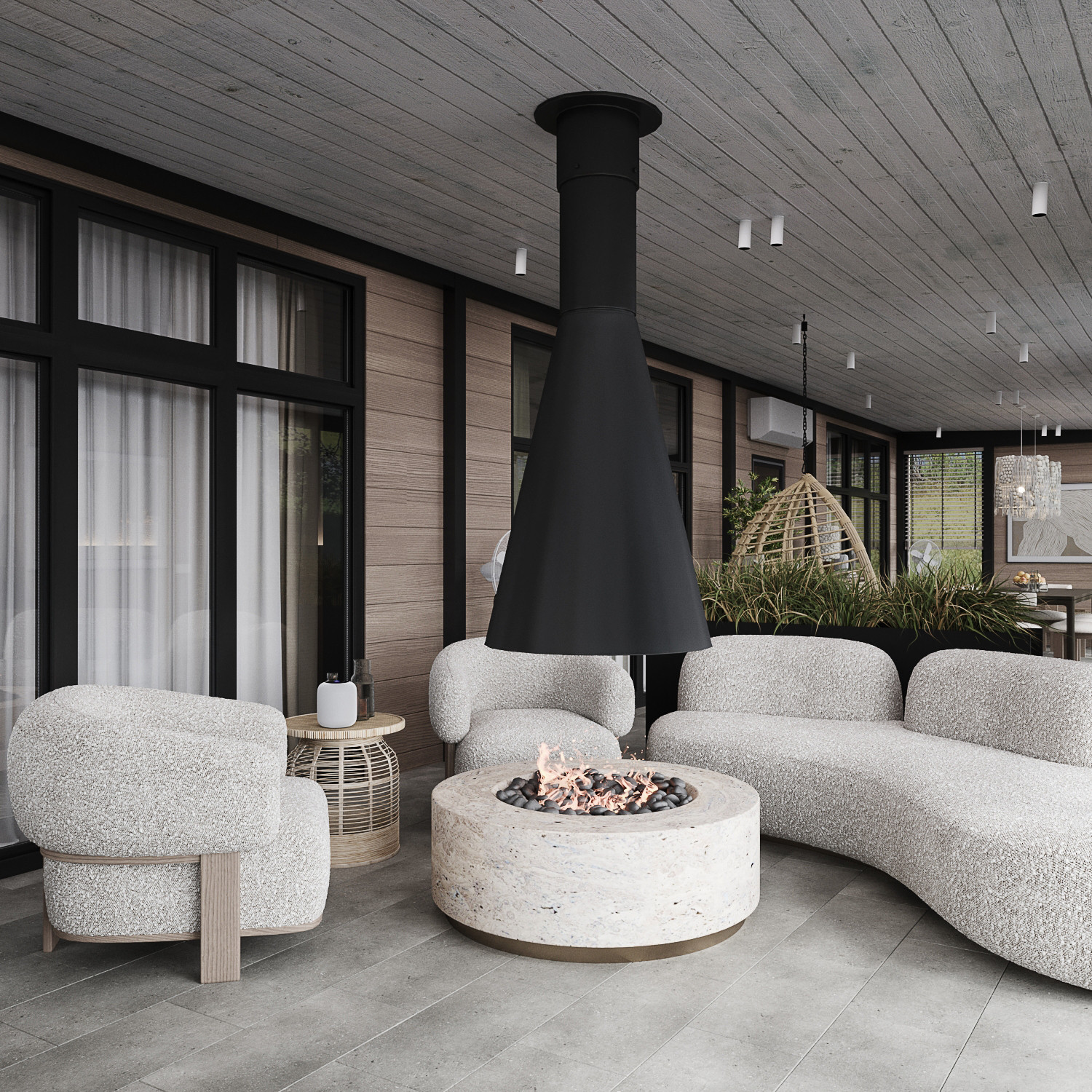 Частный дом в стиле джапанди