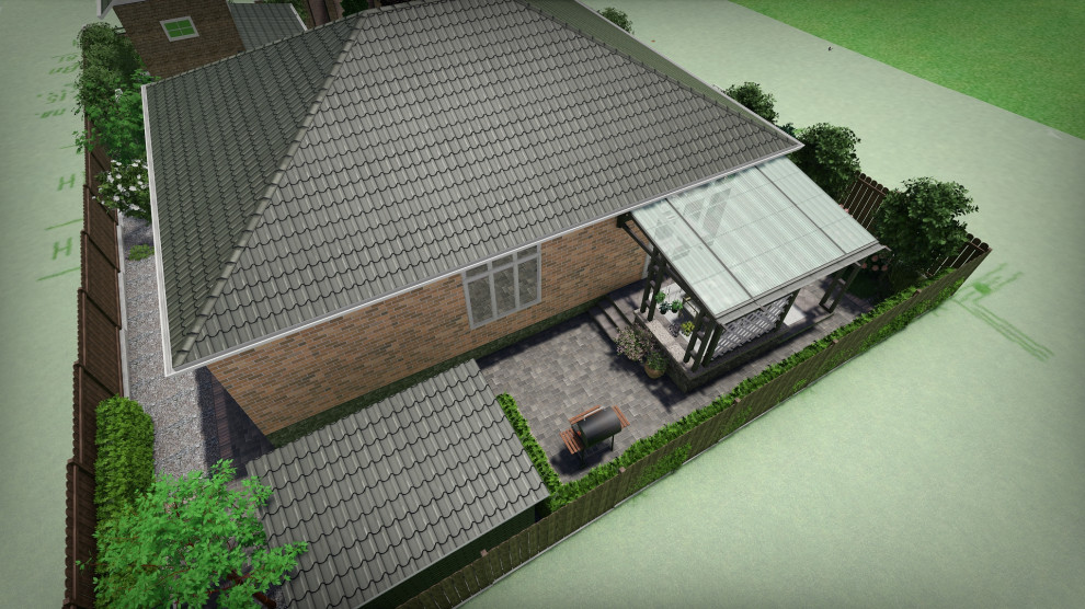 Ландшафтный проект с террасированием участка