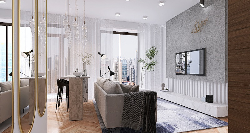 Обложка проекта: Проект однокомнатной квартиры