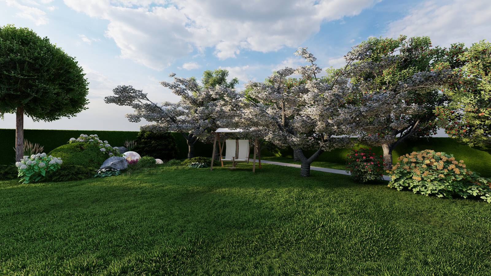 Лаконичный сад. КП Райт Вилладж